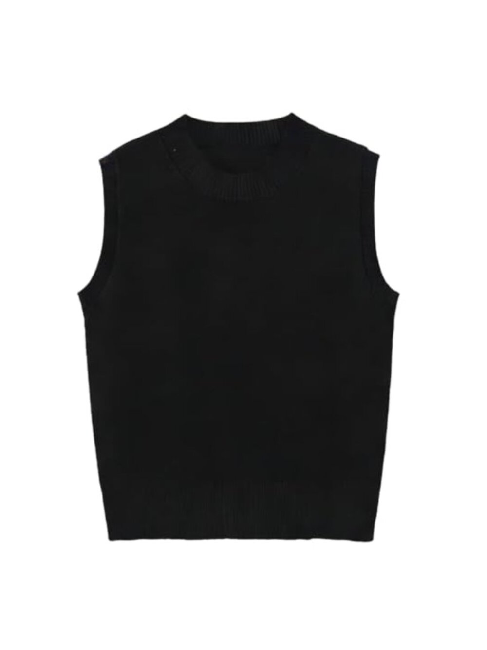 Sleeveless Ribbed Sweater Vest Pullover Lightweight Knit Tank Top